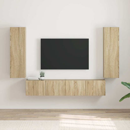 TV-Wandschrank 2 stk. Sonoma Holzwerkstoff