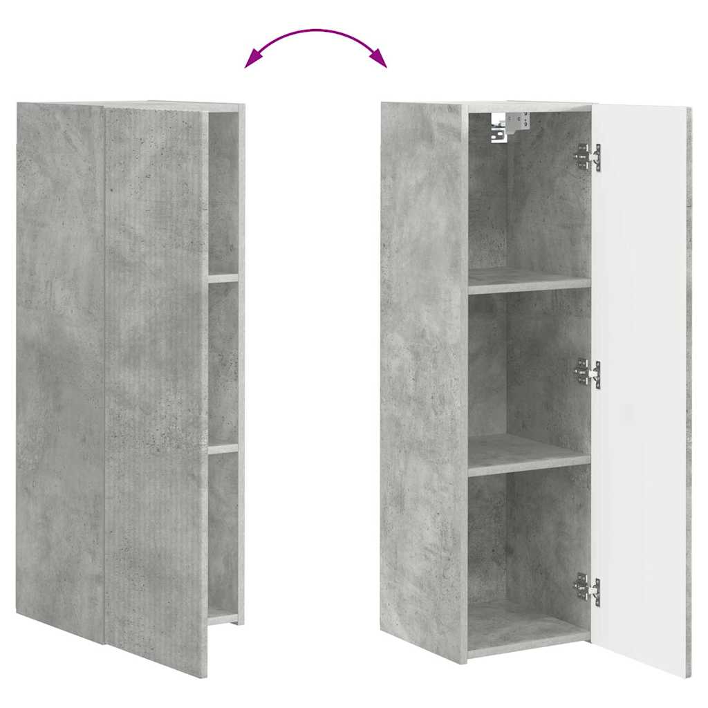 TV-Wandschrank 2 stk. Beton Holzwerkstoff