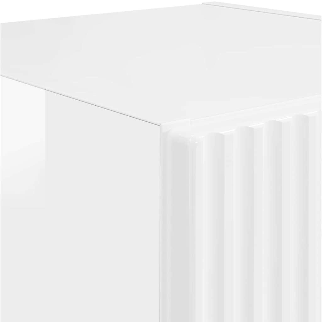 TV-Wandschrank 2 stk. Glänzend Weiß Holzwerkstoff