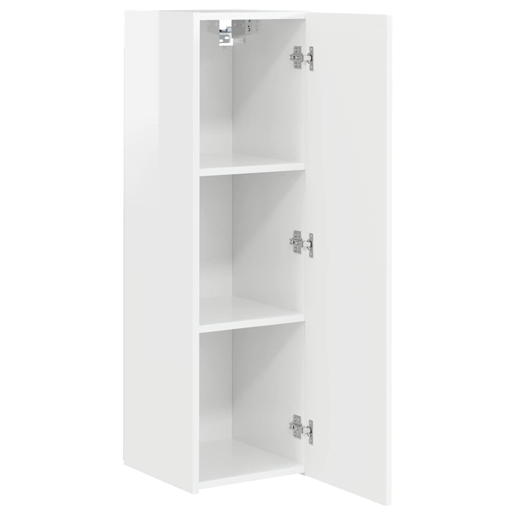 TV-Wandschrank 2 stk. Glänzend Weiß Holzwerkstoff