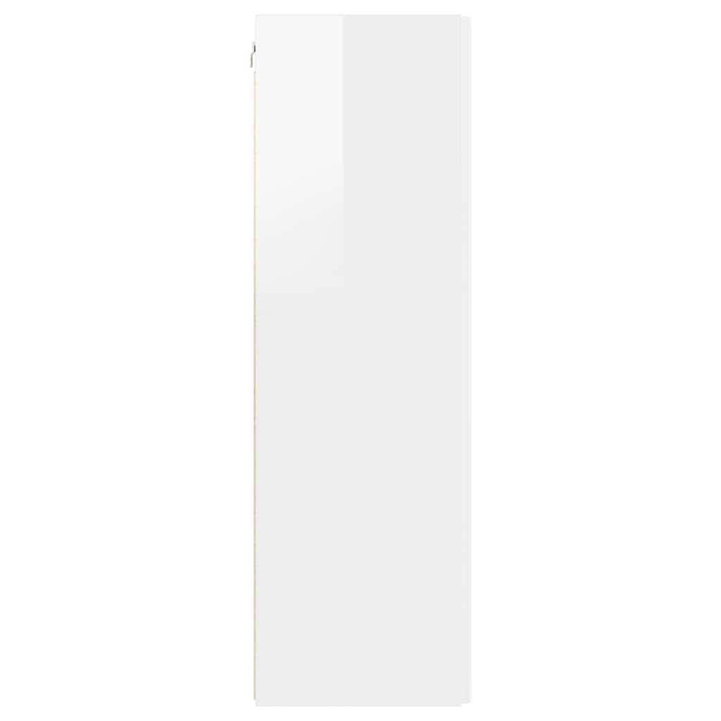 TV-Wandschrank 2 stk. Glänzend Weiß Holzwerkstoff