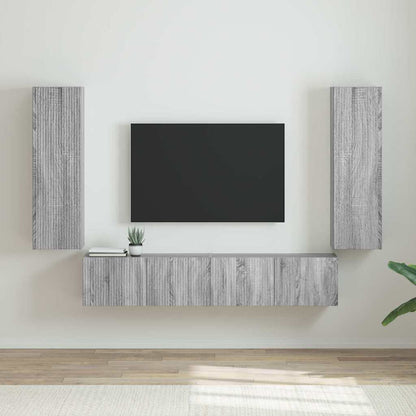 TV-Wandschrank 2 stk. Sonoma-Grau Holzwerkstoff