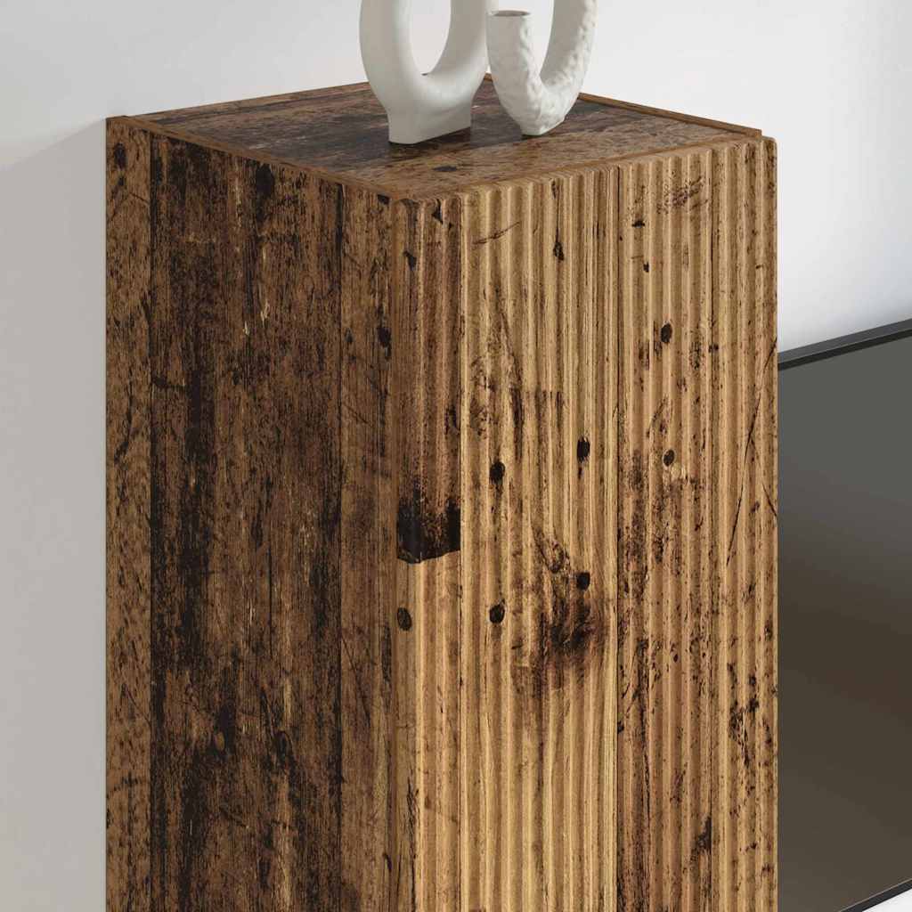 TV-Wandschrank 2 stk. Altholz Holzwerkstoff