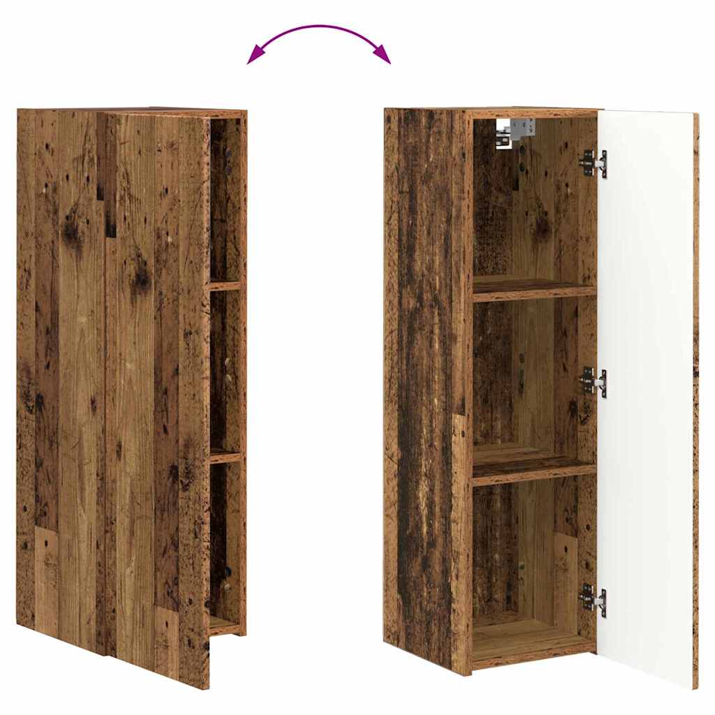 TV-Wandschrank 2 stk. Altholz Holzwerkstoff