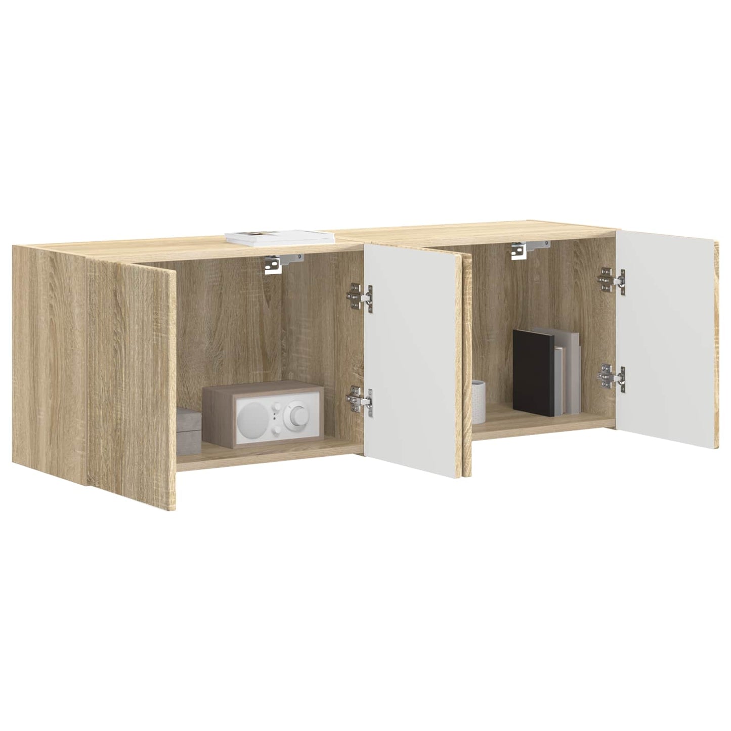 TV-Wandschrank 2 stk. Sonoma-Eiche Holzwerkstoff