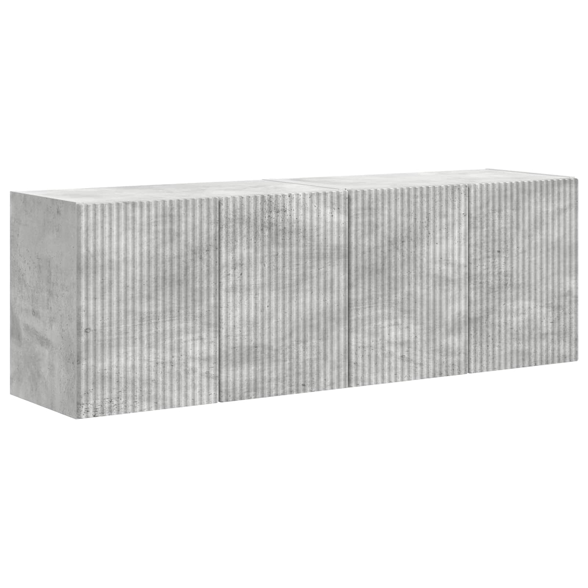 TV-Wandschrank 2 stk. Betongrau Holzwerkstoff
