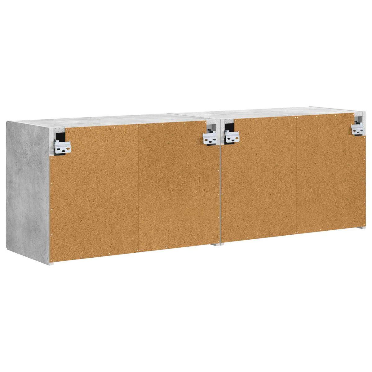 TV-Wandschrank 2 stk. Betongrau Holzwerkstoff