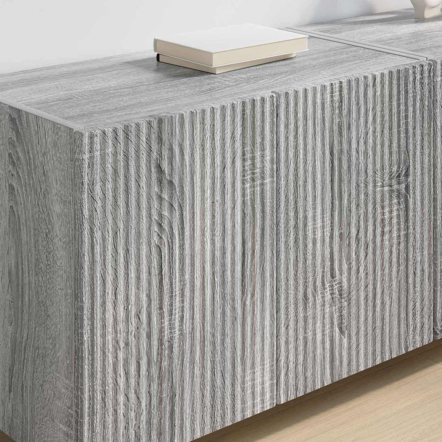 TV-Wandschrank 2 stk. Sonoma-Grau Holzwerkstoff