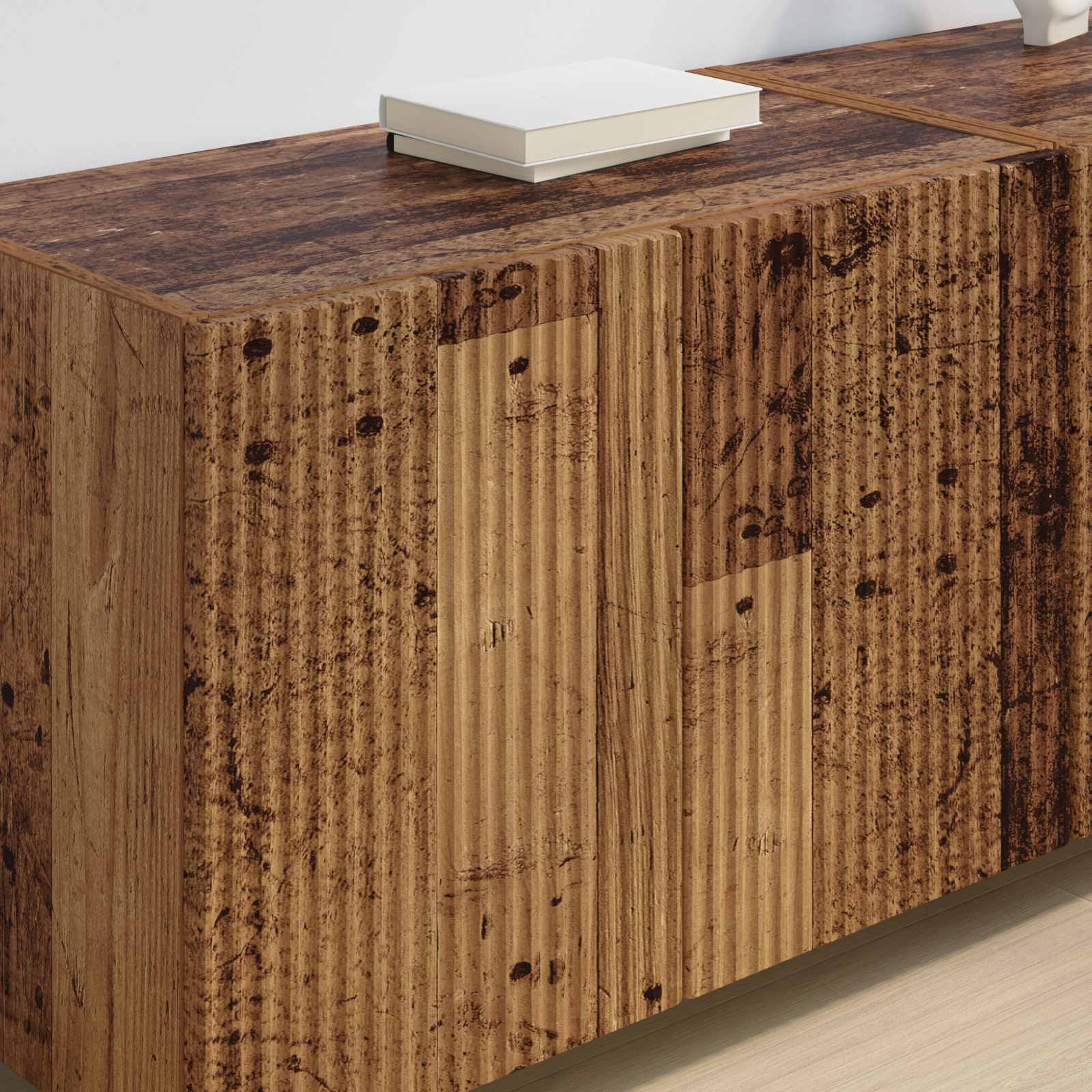 TV-Wandschrank 2 stk. Altholz Holzwerkstoff