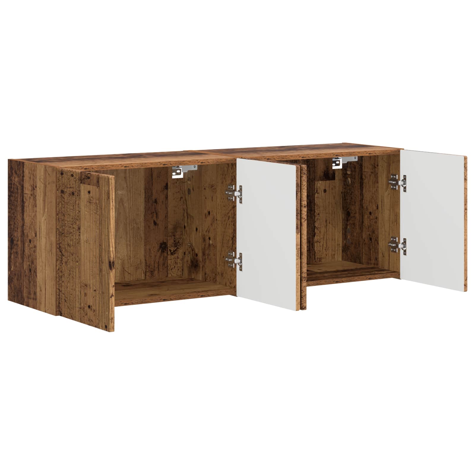 TV-Wandschrank 2 stk. Altholz Holzwerkstoff