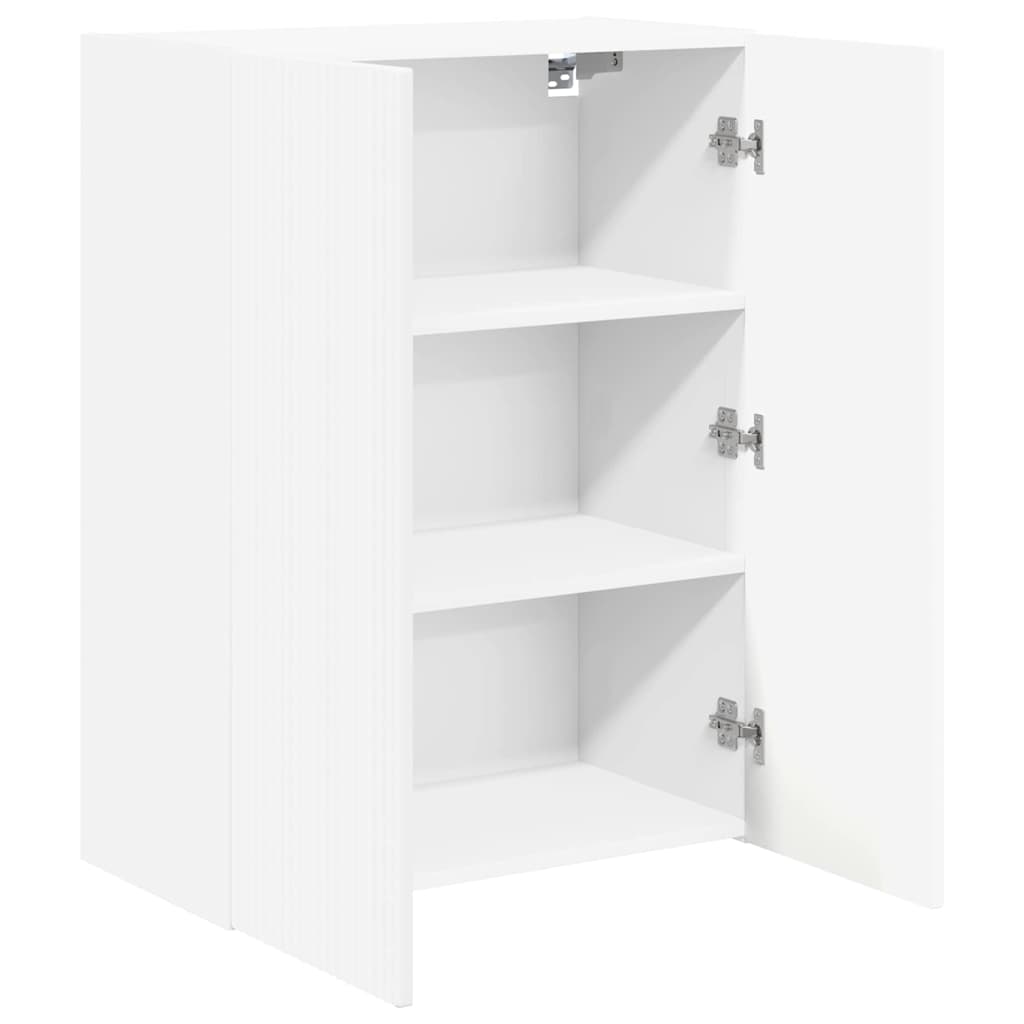 TV-Wandschrank 59,5 x 31 x 80 cm Weiß Holzwerkstoff