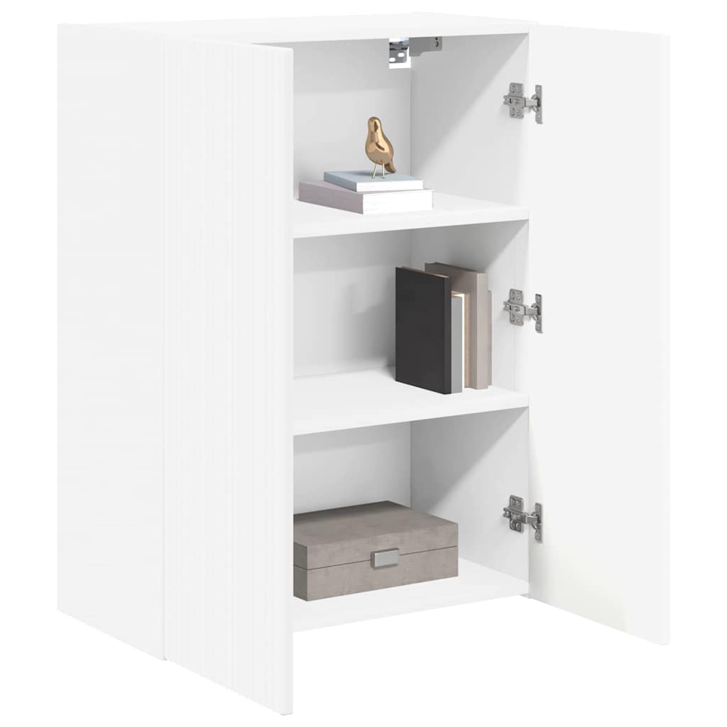 TV-Wandschrank 59,5 x 31 x 80 cm Weiß Holzwerkstoff