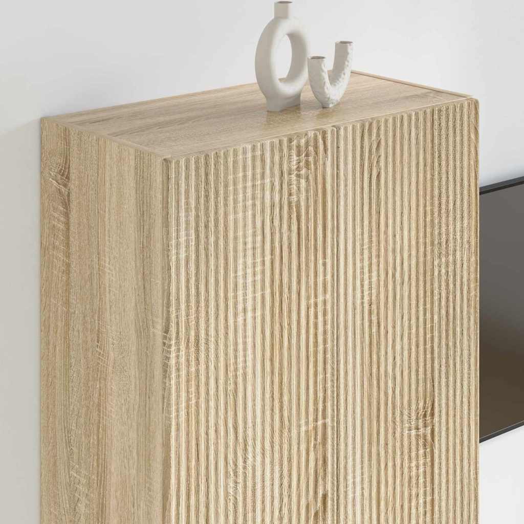 TV-Wandschrank 59,5 x 31 x 80 cm Sonoma-Eiche Holzwerkstoff