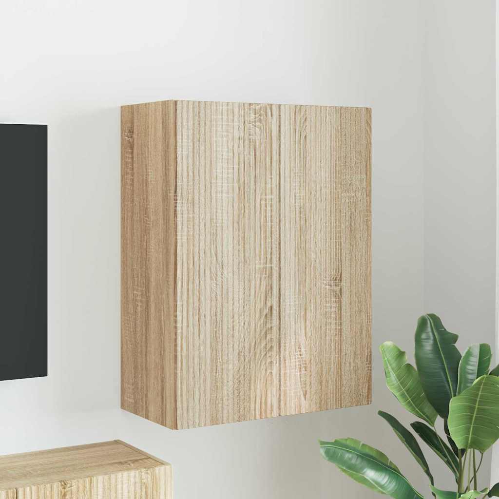 TV-Wandschrank 59,5 x 31 x 80 cm Sonoma-Eiche Holzwerkstoff
