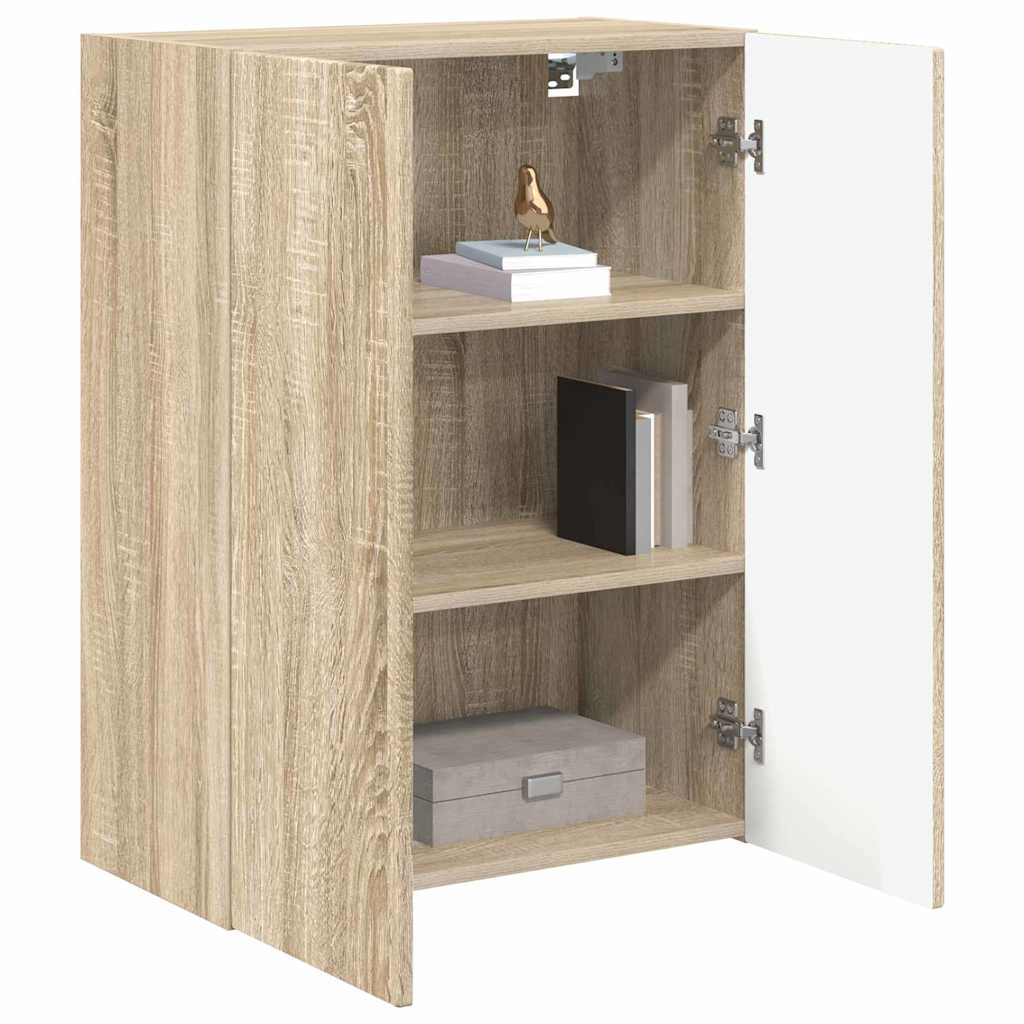 TV-Wandschrank 59,5 x 31 x 80 cm Sonoma-Eiche Holzwerkstoff