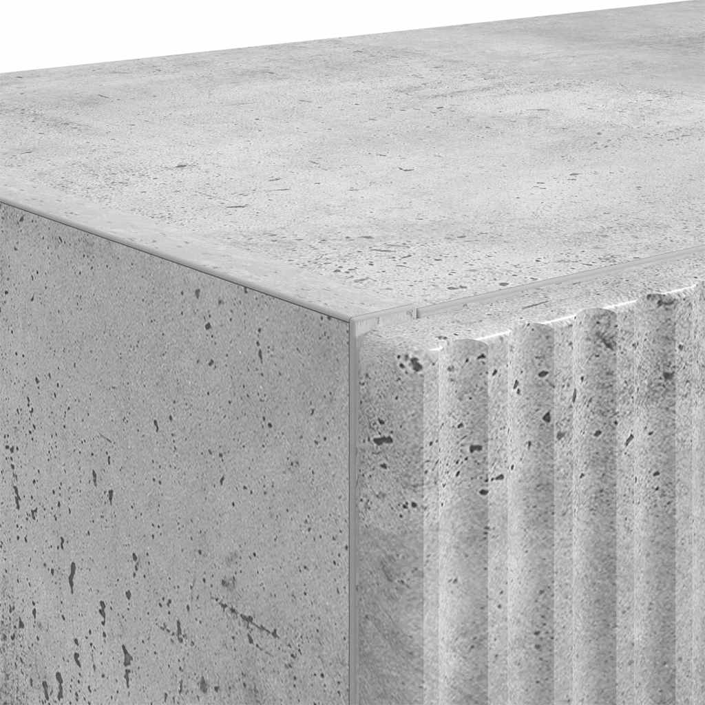 TV-Wandschrank 59,5 x 31 x 80 cm Betongrau Holzwerkstoff