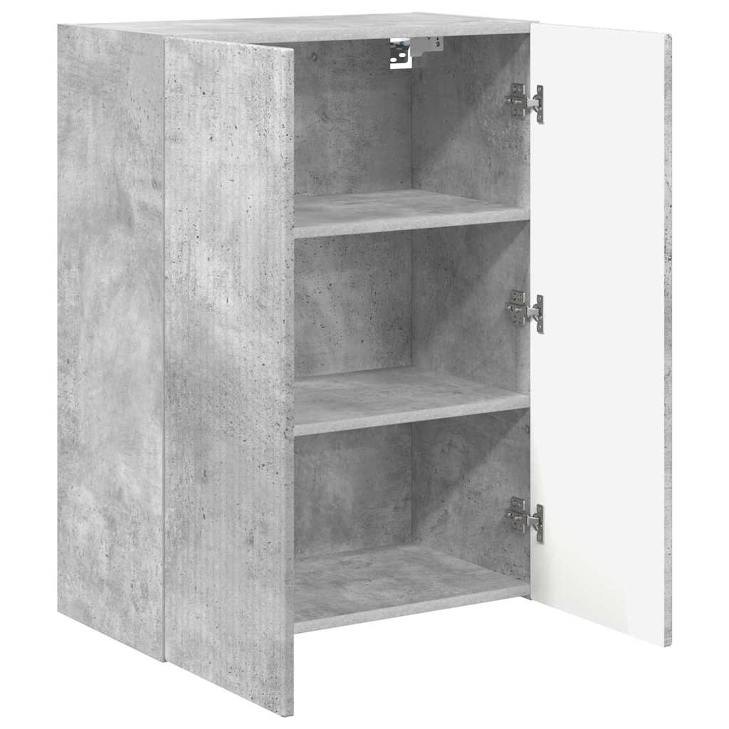 TV-Wandschrank 59,5 x 31 x 80 cm Betongrau Holzwerkstoff