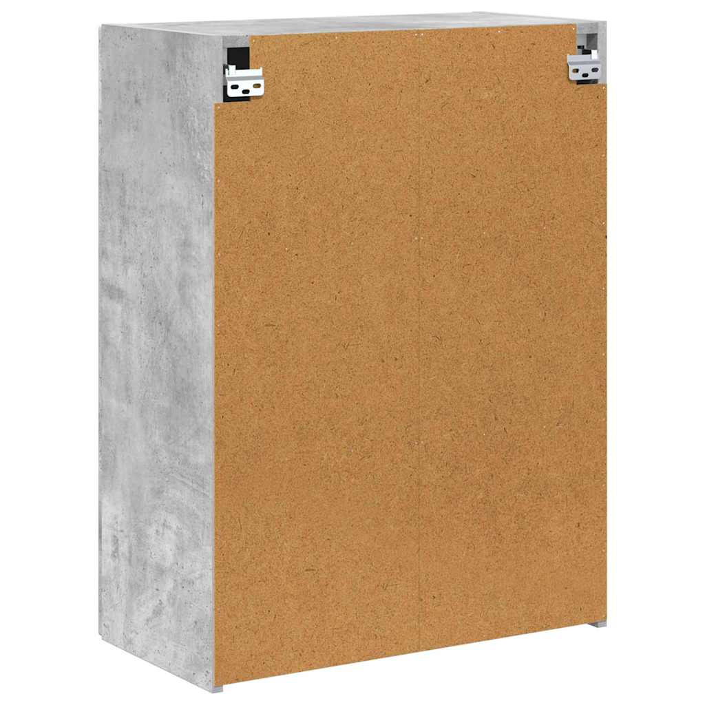 TV-Wandschrank 59,5 x 31 x 80 cm Betongrau Holzwerkstoff