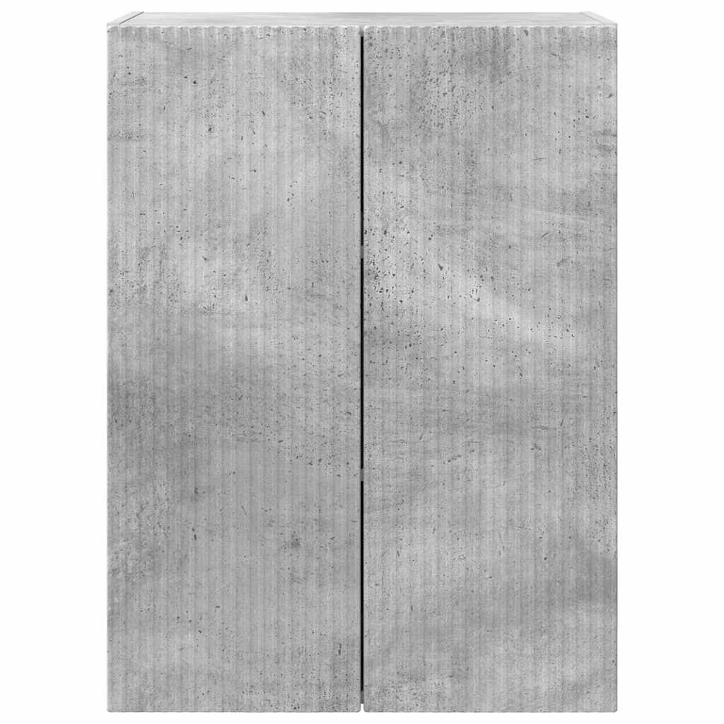 TV-Wandschrank 59,5 x 31 x 80 cm Betongrau Holzwerkstoff