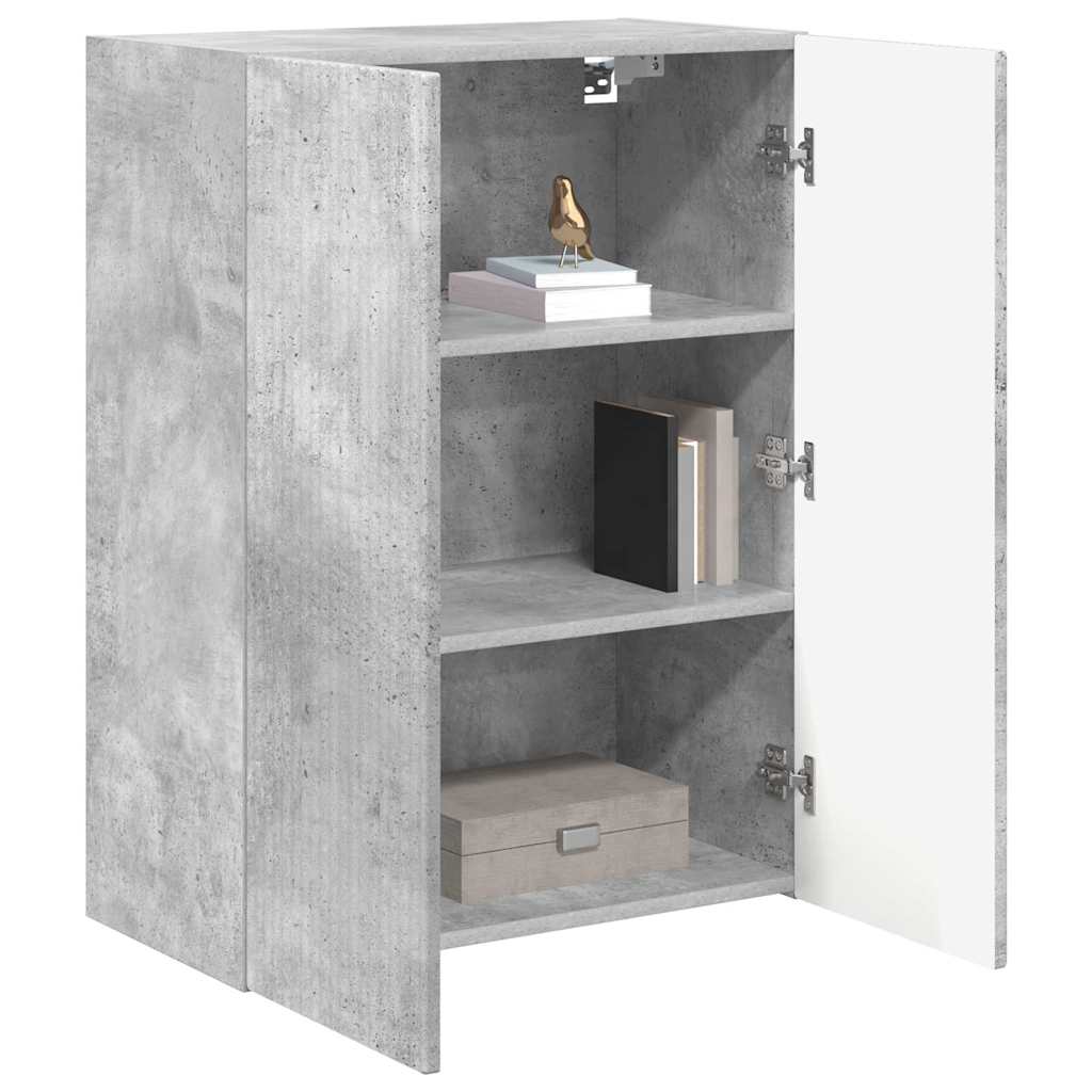 TV-Wandschrank 59,5 x 31 x 80 cm Betongrau Holzwerkstoff