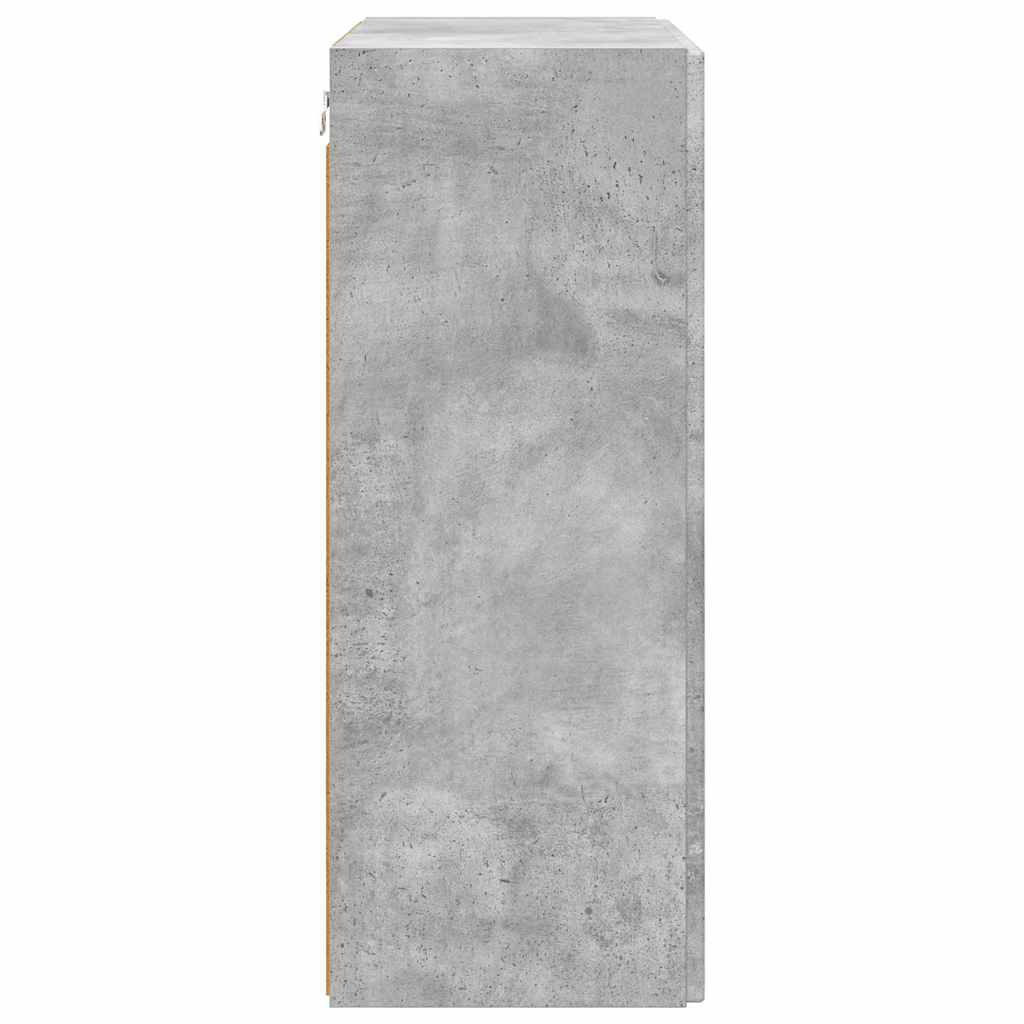 TV-Wandschrank 59,5 x 31 x 80 cm Betongrau Holzwerkstoff