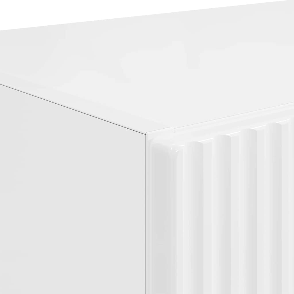TV-Wandschrank 59,5 x 31 x 80 cm Hochglanz Weiß Holzwerkstoff