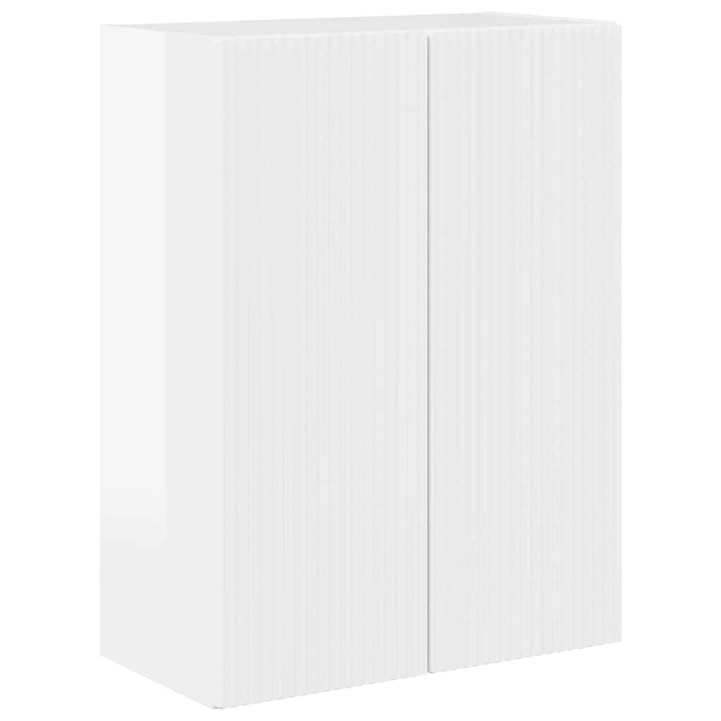 TV-Wandschrank 59,5 x 31 x 80 cm Hochglanz Weiß Holzwerkstoff