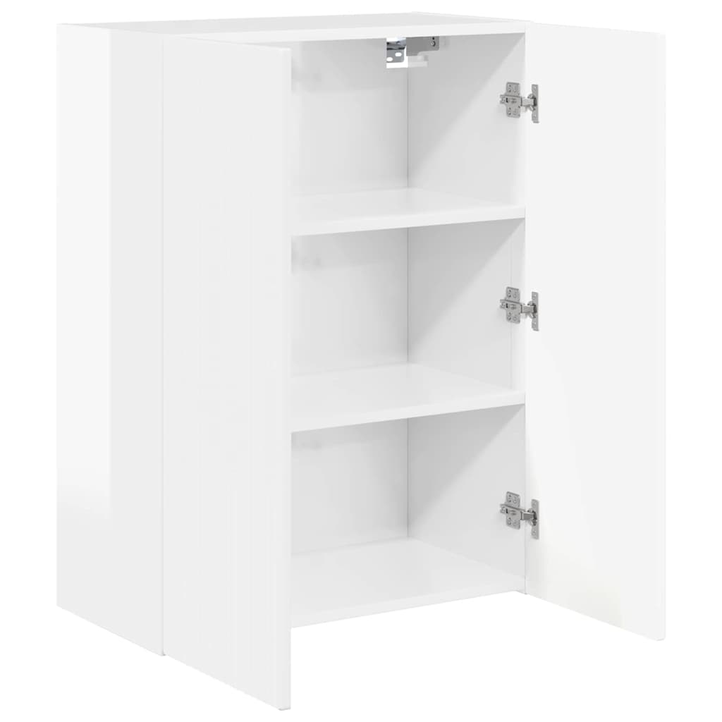 TV-Wandschrank 59,5 x 31 x 80 cm Hochglanz Weiß Holzwerkstoff