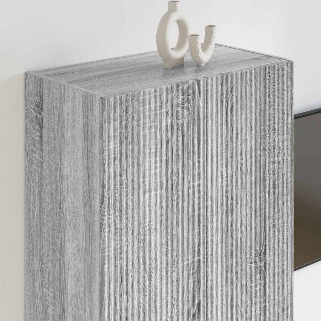 TV-Wandschrank 59,5 x 31 x 80 cm Sonoma-Grau Holzwerkstoff