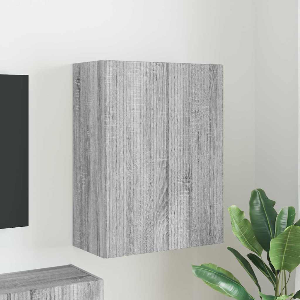 TV-Wandschrank 59,5 x 31 x 80 cm Sonoma-Grau Holzwerkstoff