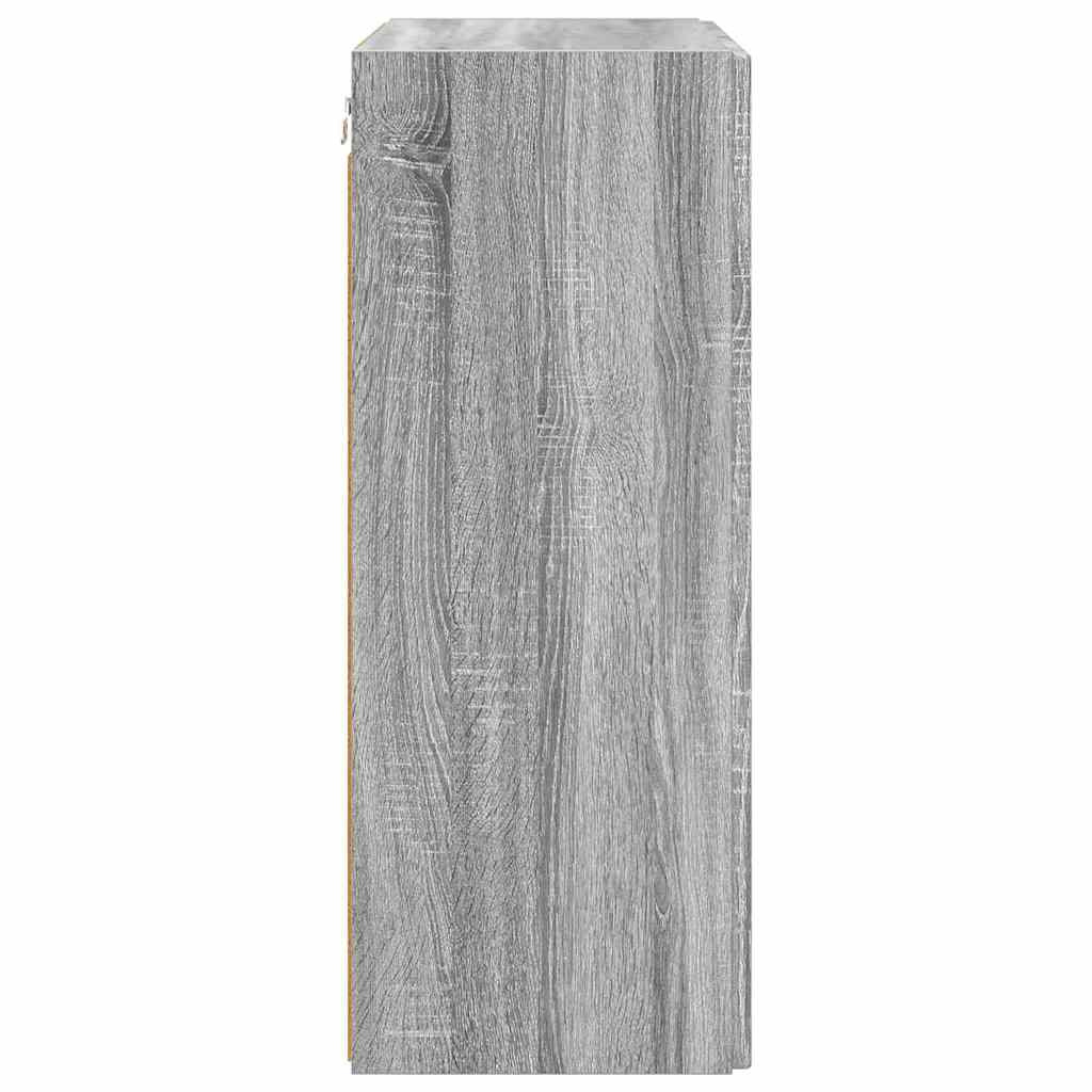 TV-Wandschrank 59,5 x 31 x 80 cm Sonoma-Grau Holzwerkstoff