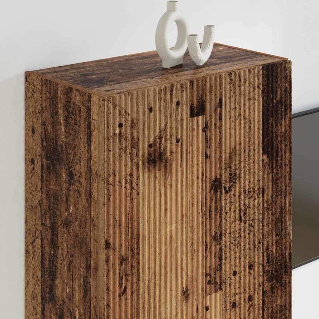 TV-Wandschrank 59,5 x 31 x 80 cm Altholz Holzwerkstoff