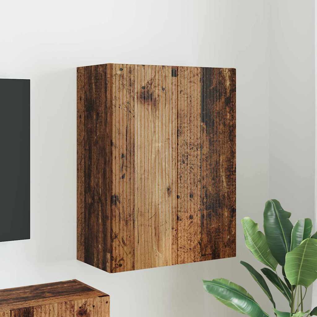 TV-Wandschrank 59,5 x 31 x 80 cm Altholz Holzwerkstoff