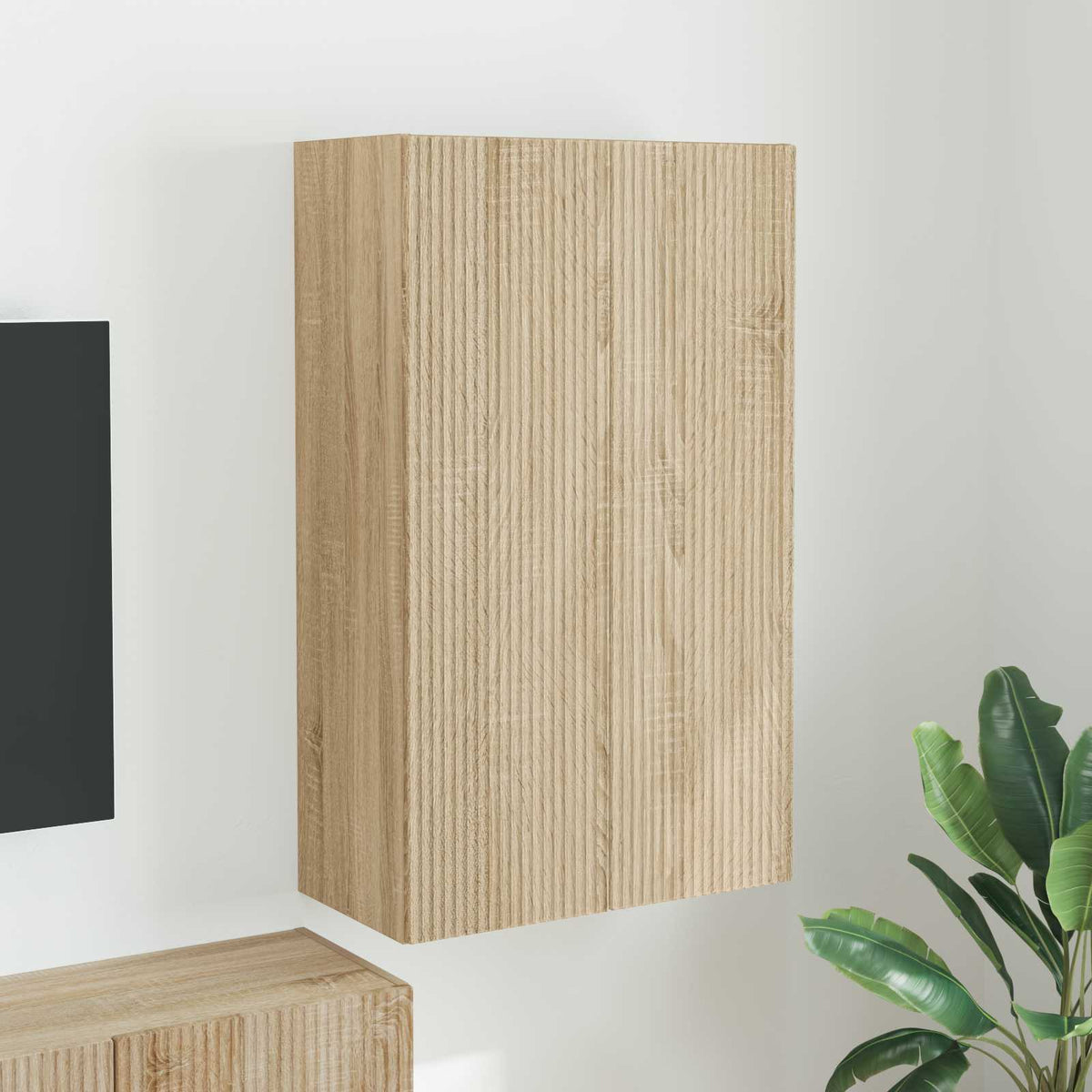 TV-Wandschrank 59,5 x 31 x 100 cm Sonoma-Eiche Holzwerkstoff