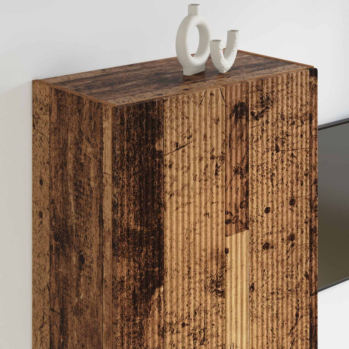TV-Wandschrank 59,5 x 31 x 100 cm Altholz Holzwerkstoff