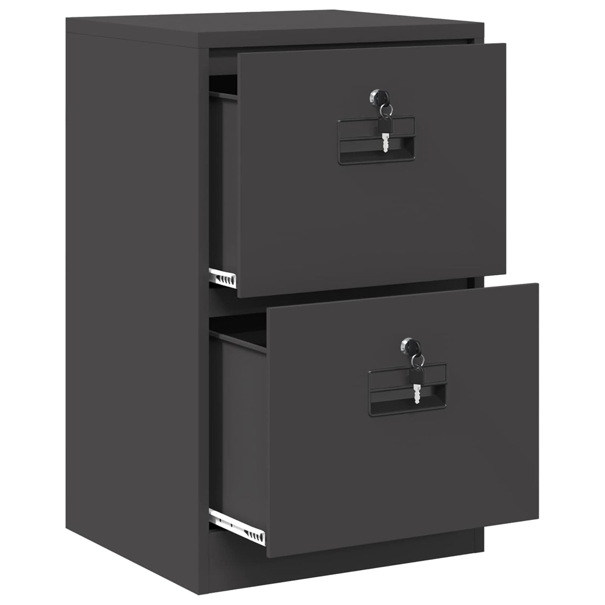 Aktenschrank Schwarz 45,5 x 42 x 74,5 cm Kaltgewalzter Stahl