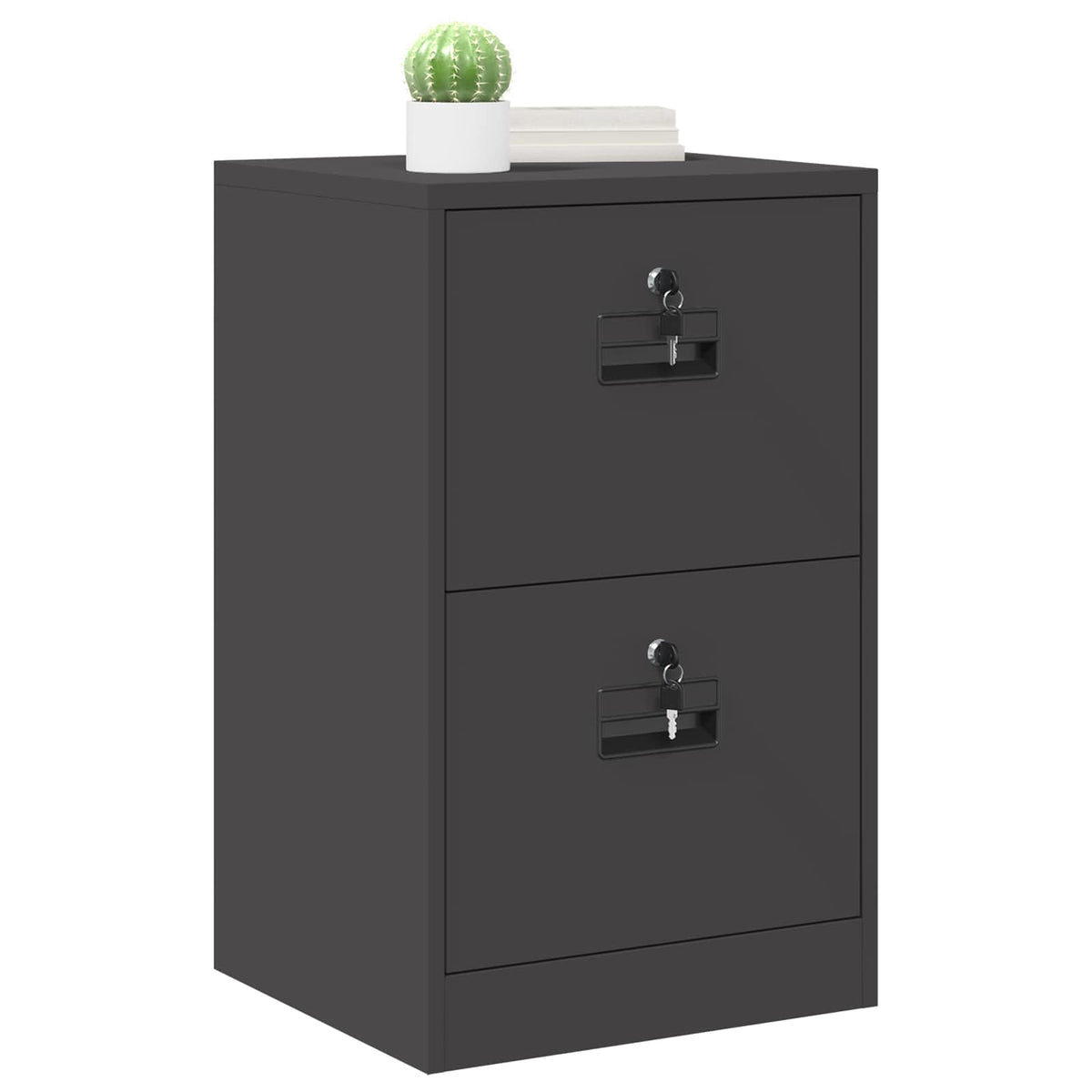 Aktenschrank Schwarz 45,5 x 42 x 74,5 cm Kaltgewalzter Stahl