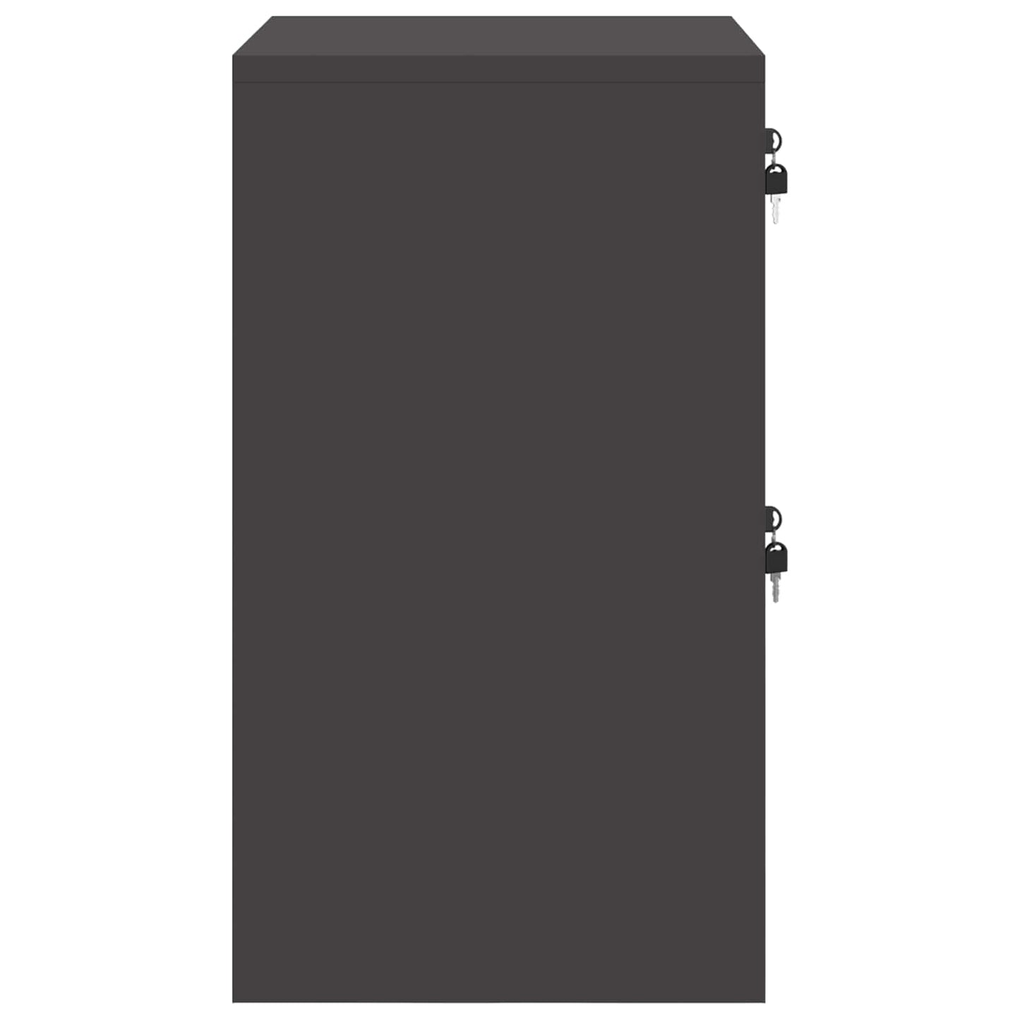 Aktenschrank Schwarz 45,5 x 42 x 74,5 cm Kaltgewalzter Stahl