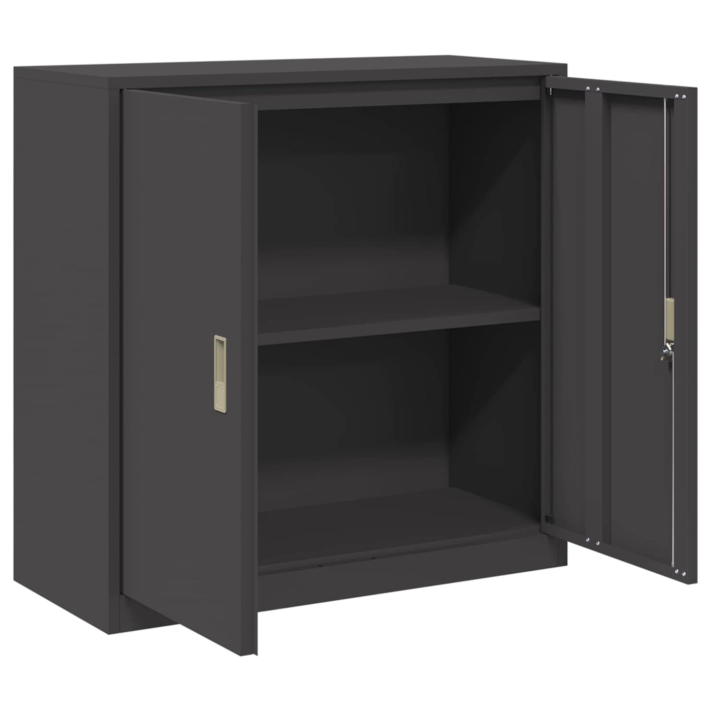 Aufbewahrungsschrank Schwarz 90 x 40 x 90 cm Stahl