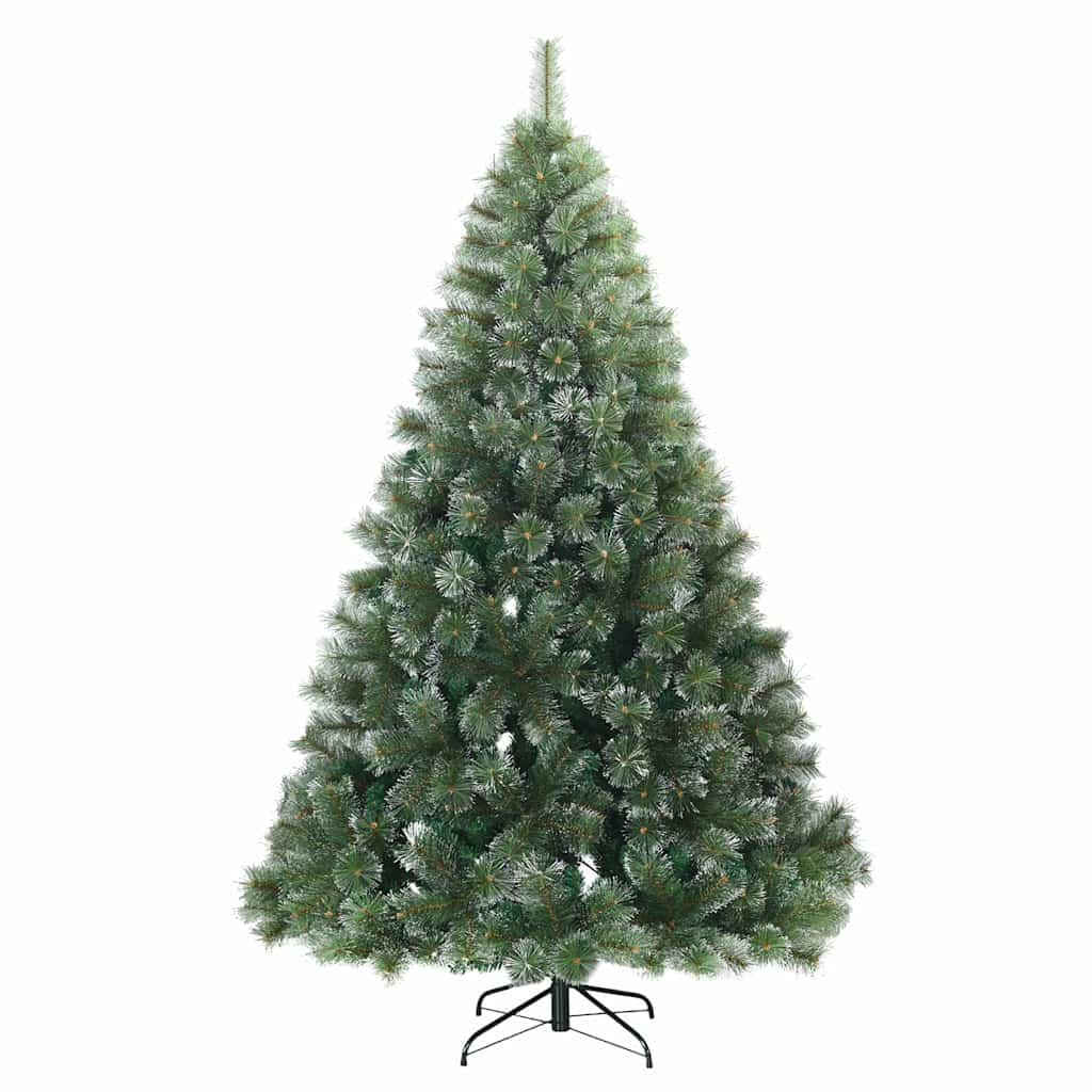 Künstlicher Scharnier-Weihnachtsbaum schneebedeckt Grün 180 cm