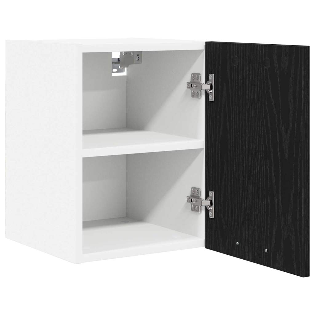 Hängeschrank Schwarze Eiche und Weiß 30 x 31 x 40 cm