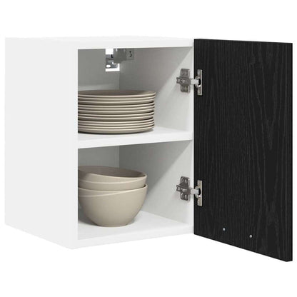 Hängeschrank Schwarze Eiche und Weiß 30 x 31 x 40 cm