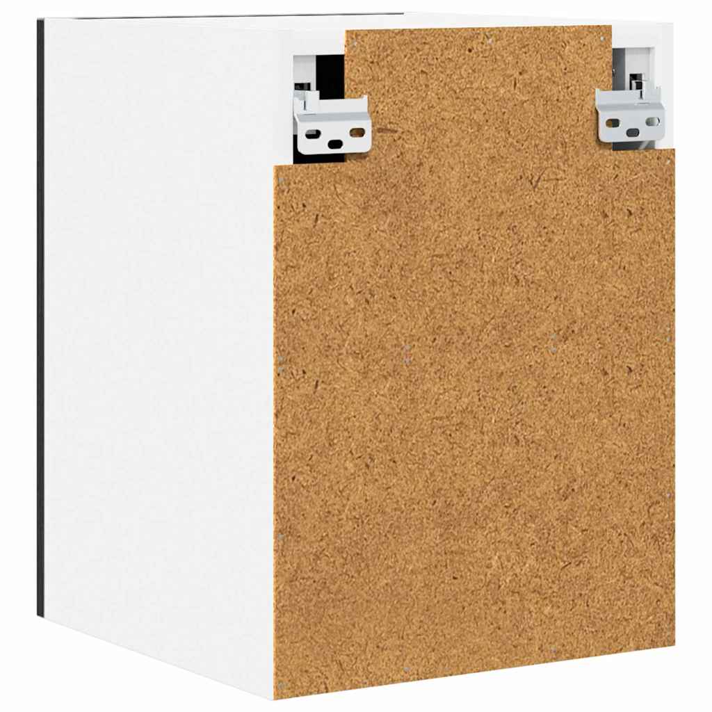 Hängeschrank 2 stk. Schwarze Eiche und Weiß Holzwerkstoff