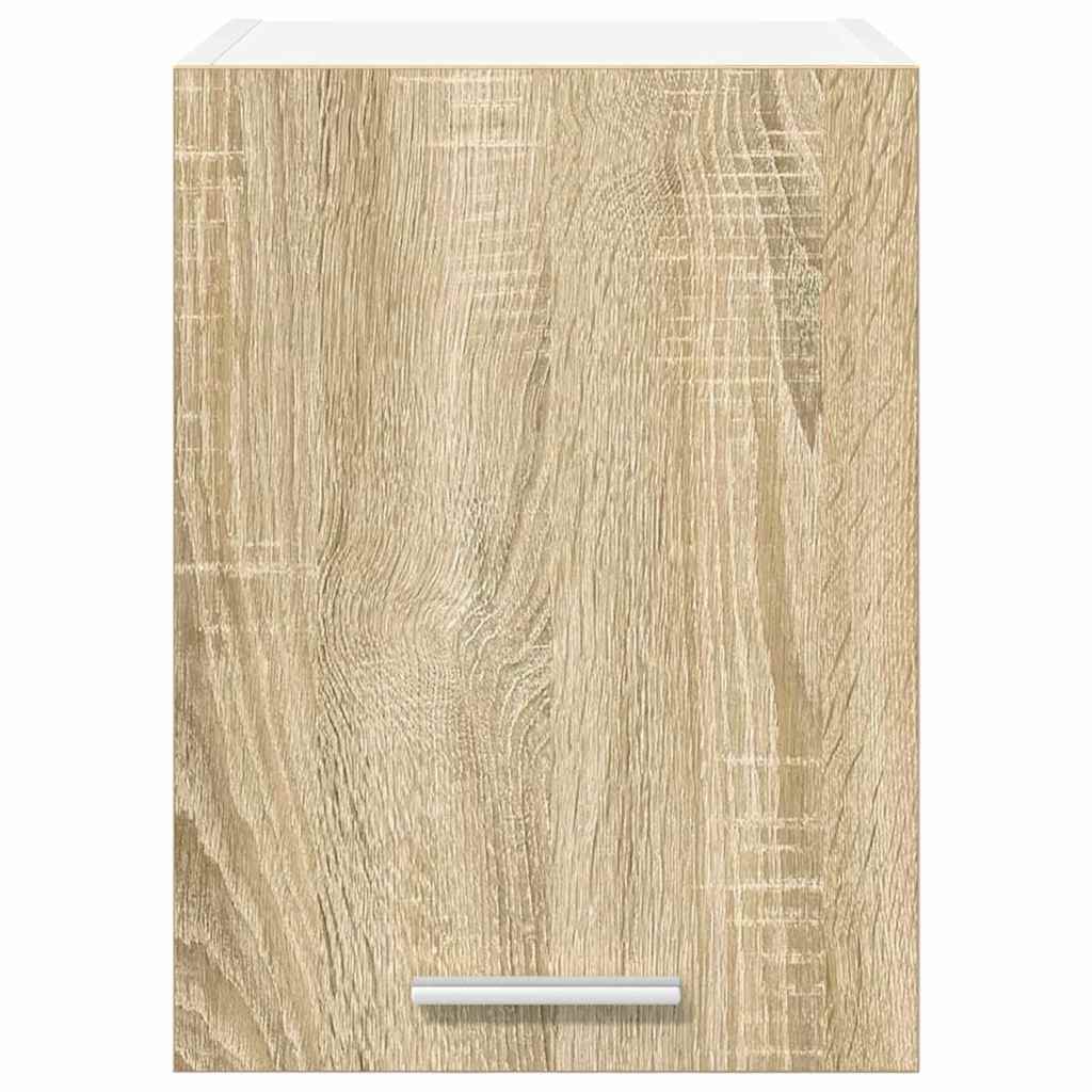 Hängeschrank 2 stk. Sonoma-Eiche und Weiß Holzwerkstoff
