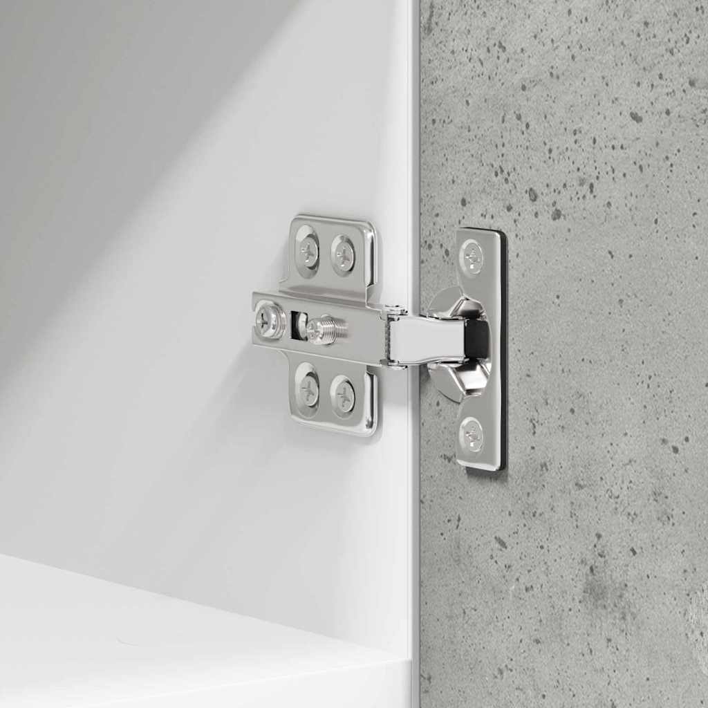 Hängeschrank mit Regal Riga Betongrau und Weiß 30 x 31 x 40 cm