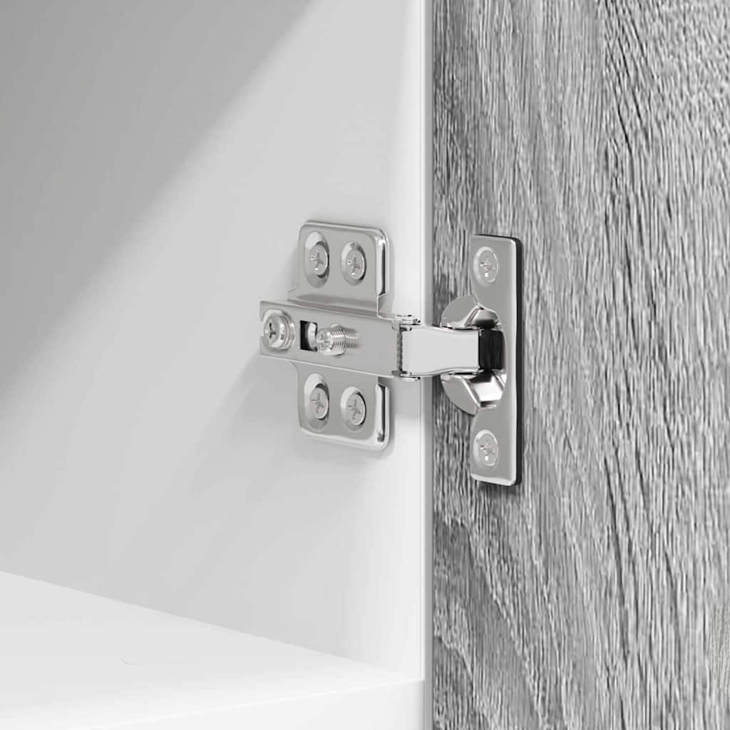 Hängeschrank Grau Sonoma und Weiß 30 x 31 x 40 cm Holzwerkstoff