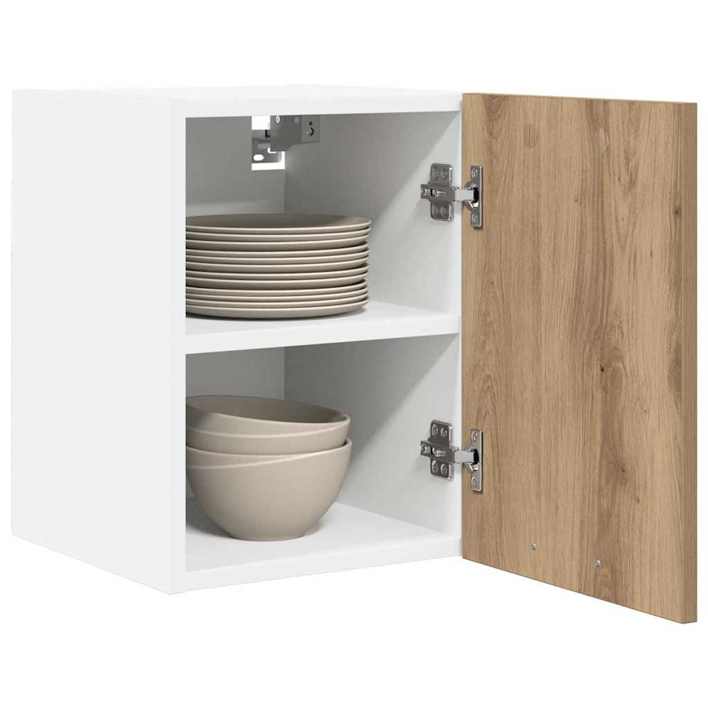 Hängeschrank Artisan-Eiche und Weiß 30 x 31 x 40 cm
