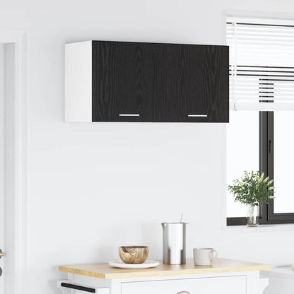 Hängeschrank Schwarze Eiche und Weiß 40 x 31 x 40 cm