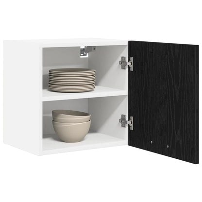 Hängeschrank Schwarze Eiche und Weiß 40 x 31 x 40 cm