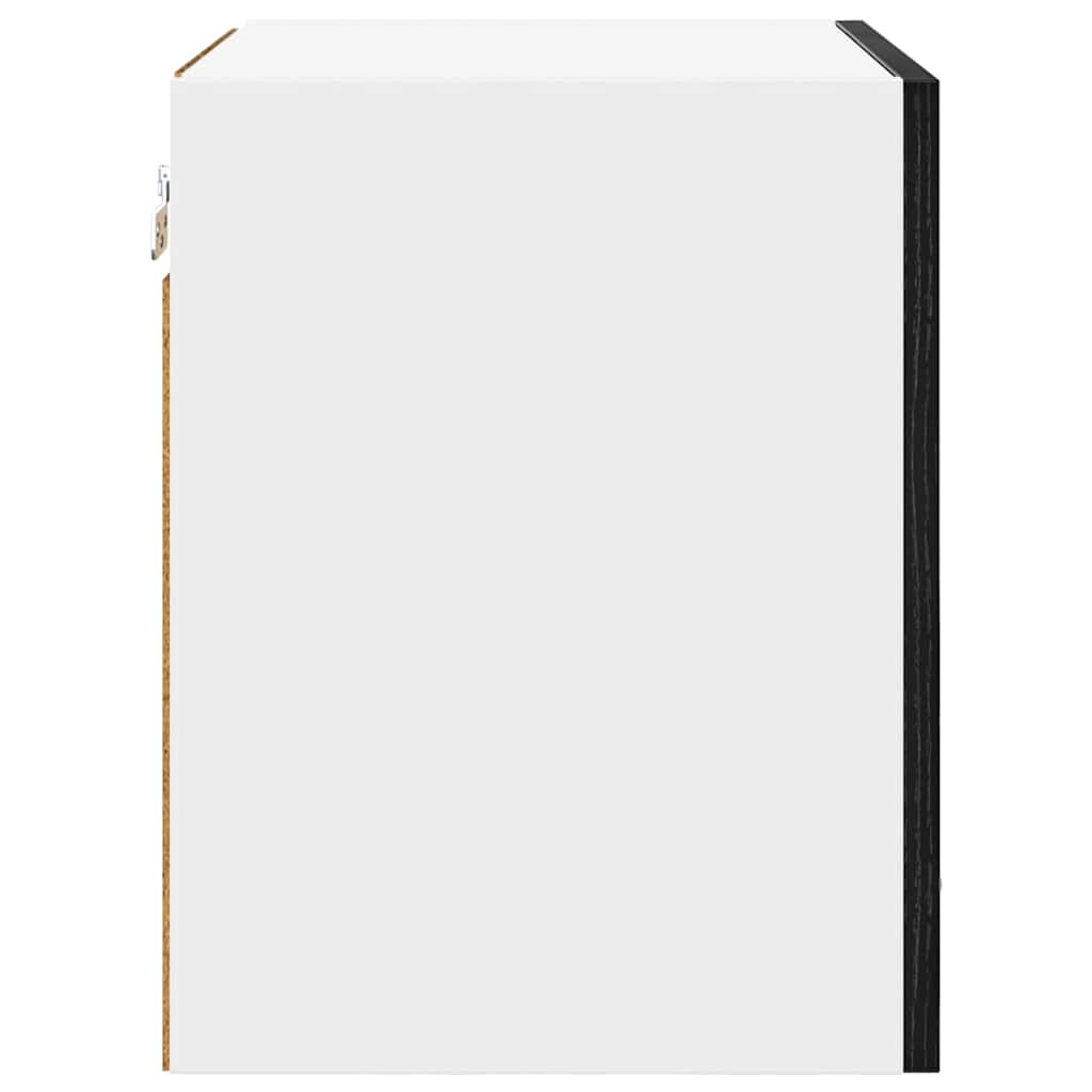 Hängeschrank Schwarze Eiche und Weiß 40 x 31 x 40 cm